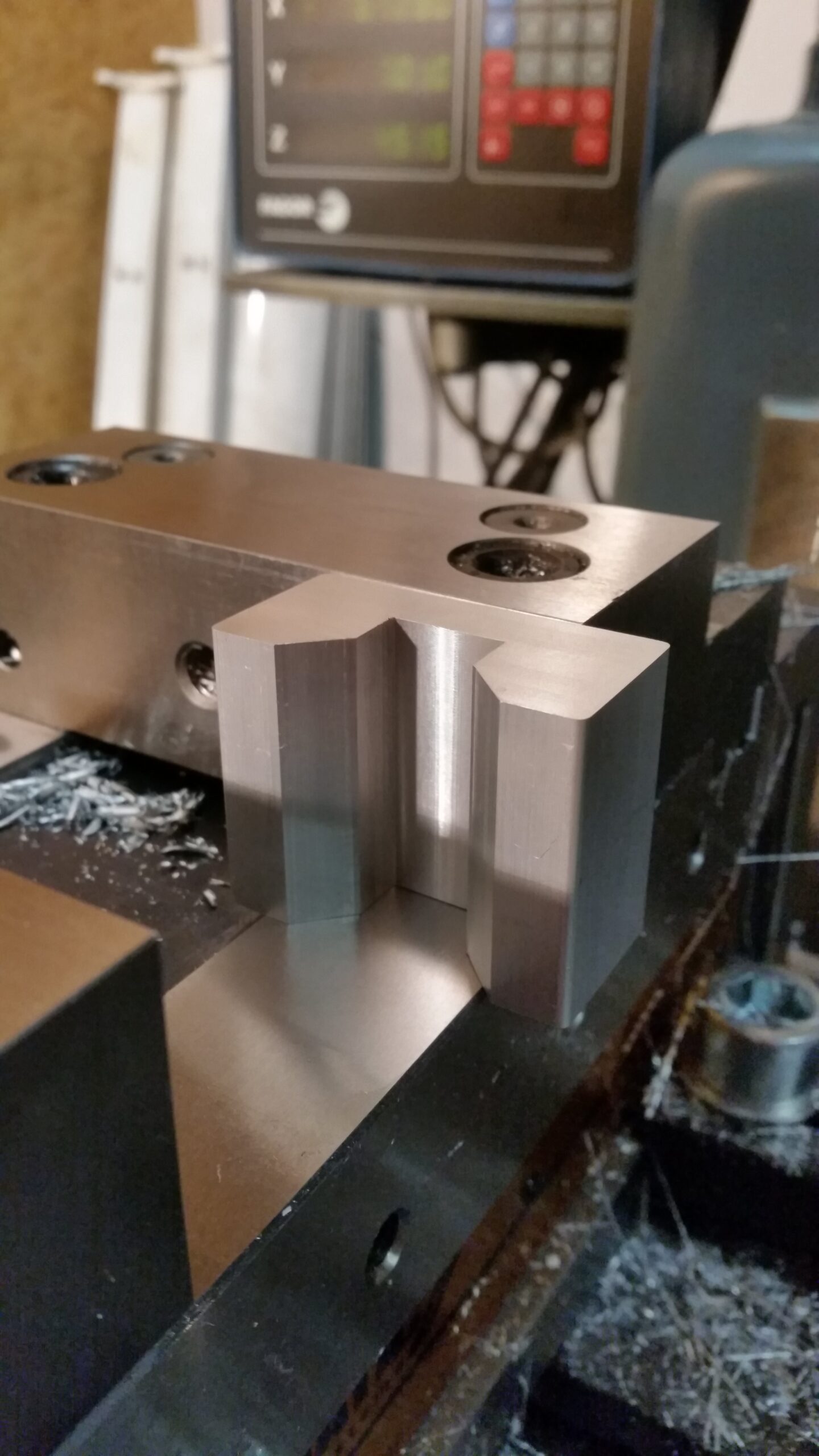 Die fertige Backe aus Aluminium